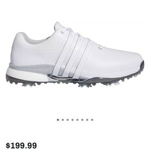 BRAND NEW ADIDAS TOUR 360 BOOST LEATHER HARD SPIKED GOLF SHOES. MEN 7.5, WOMEN 9